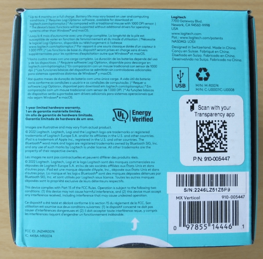 Logitech MX Vertical Advanced Ergonomic Wireless Mouse Open Box - MagsTag