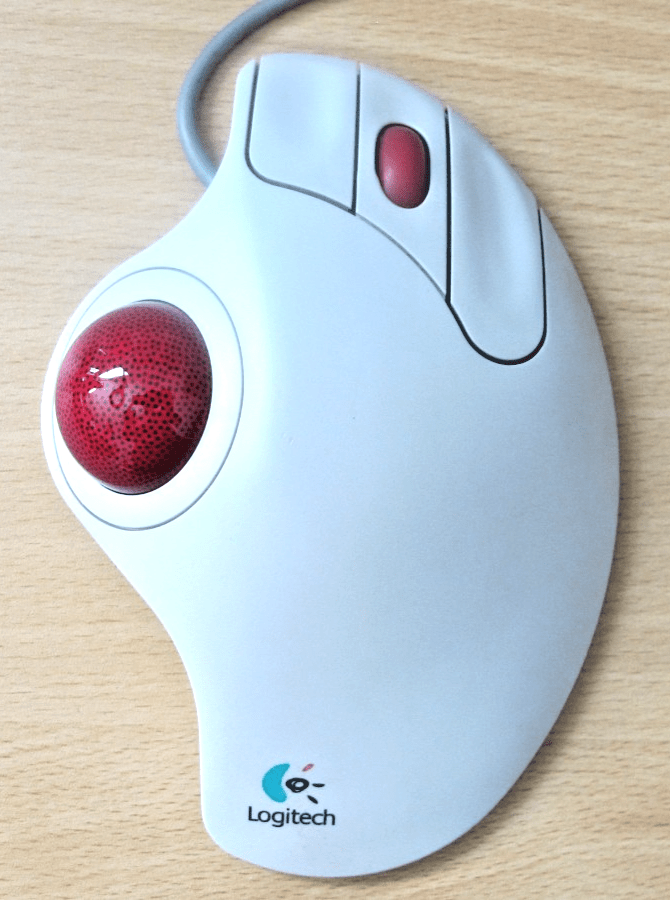 Logitech Trackman Marble+ Plus Mouse Thumb Operated Trackball USB PS/2 Win 10 11 - MagsTag