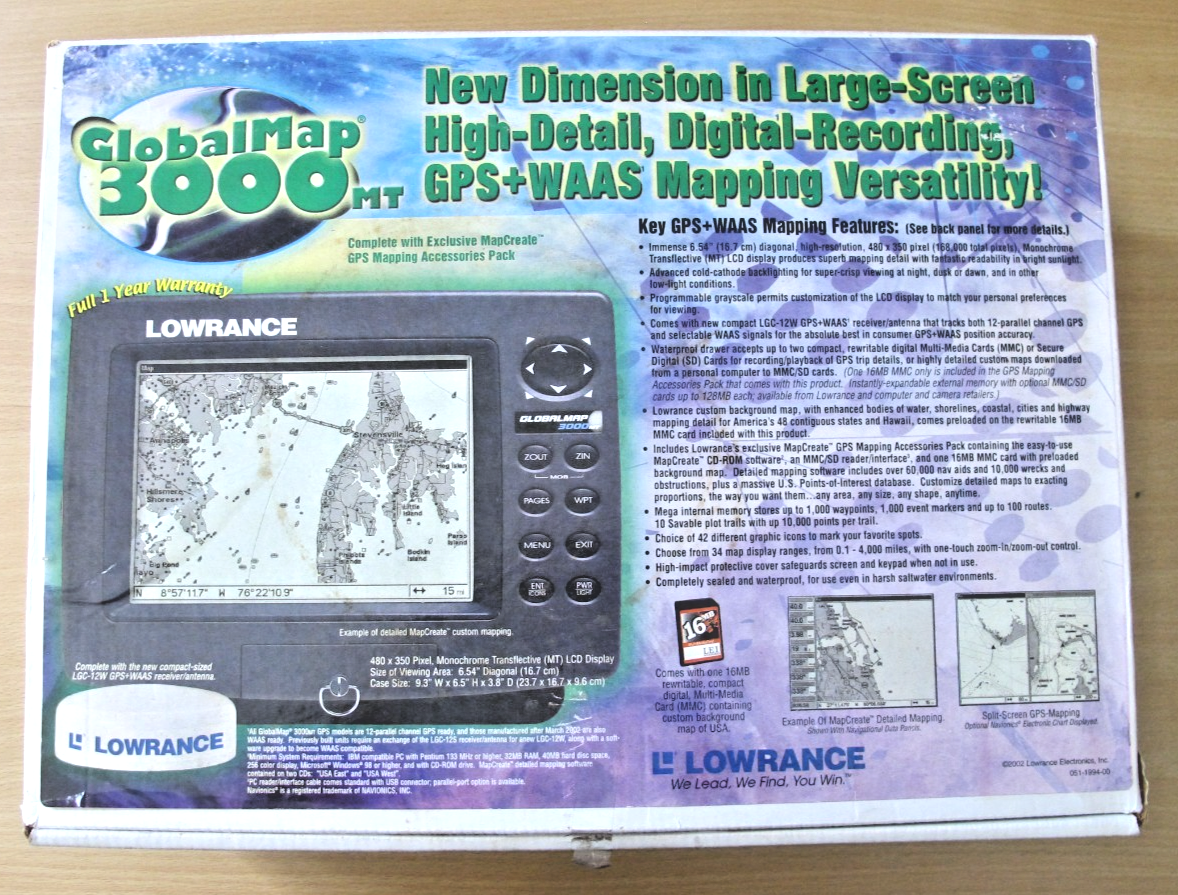 Lowrance GlobalMap 3000MT marine GPS chartplotter navigation system Unused - MagsTag