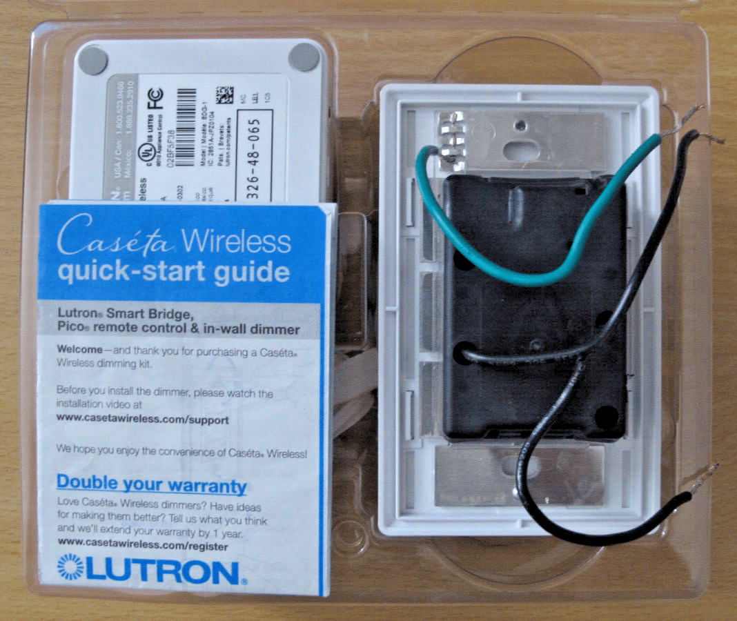 Lutron Caseta P - BDG - PKG1W Wireless Dimmer Kit with Smart Bridge White OPEN BOX - MagsTag