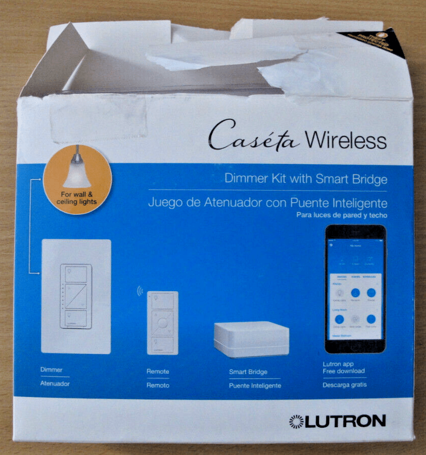 Lutron Caseta P - BDG - PKG1W Wireless Dimmer Kit with Smart Bridge White OPEN BOX - MagsTag
