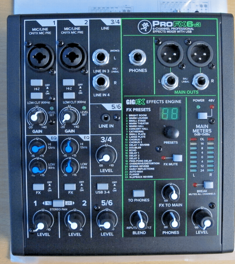 Mackie PROFX6V3 6 Channel Professional Effects Compact Mixer USB Open Box - MagsTag
