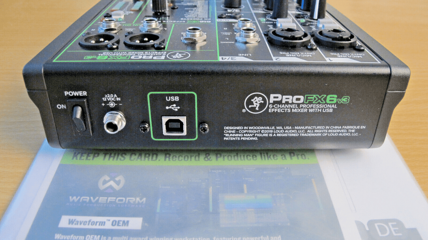 Mackie PROFX6V3 6 Channel Professional Effects Compact Mixer USB Open Box - MagsTag