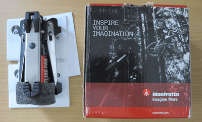 Manfrotto MVA50A Fluid Base with Retractable Feet Black Mint Opon Box - MagsTag