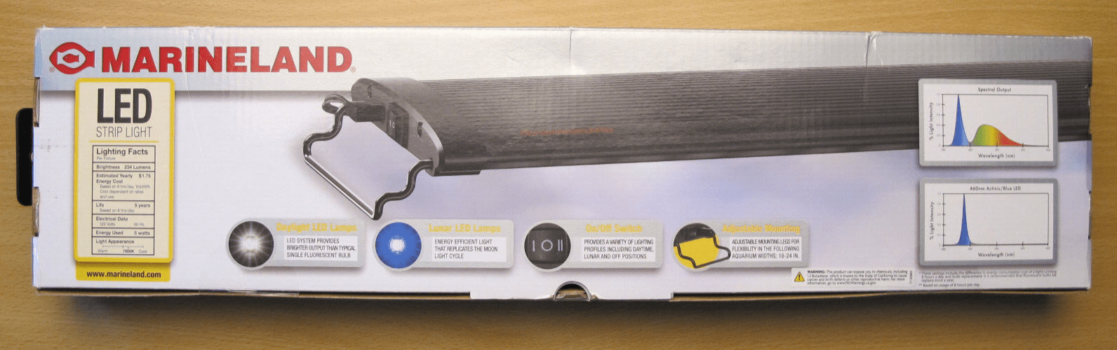 Marineland Advanced LED Aquarium Strip Light Bright Output, 18" Open Box Unused - MagsTag