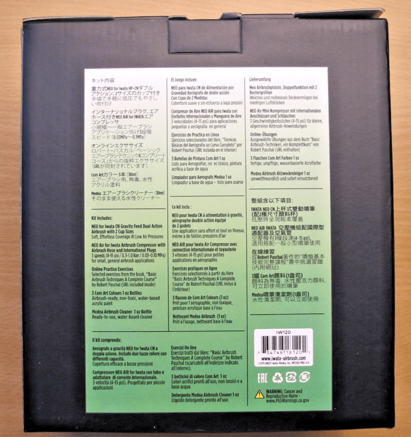 NEO for Iwata Gravity Feed Airbrushing Kit IW120 CN IS30UP Open Box - MagsTag