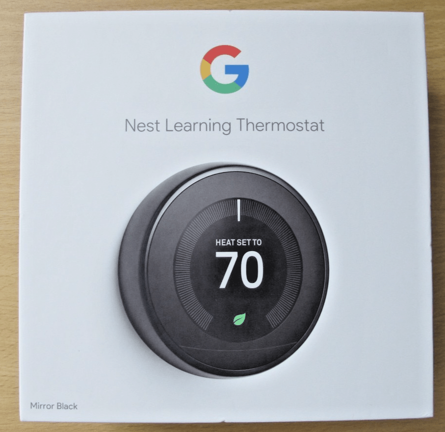 Nest T3018US Google 3rd Gen Programmable Thermostat Mirror Black Unused Open Box - MagsTag