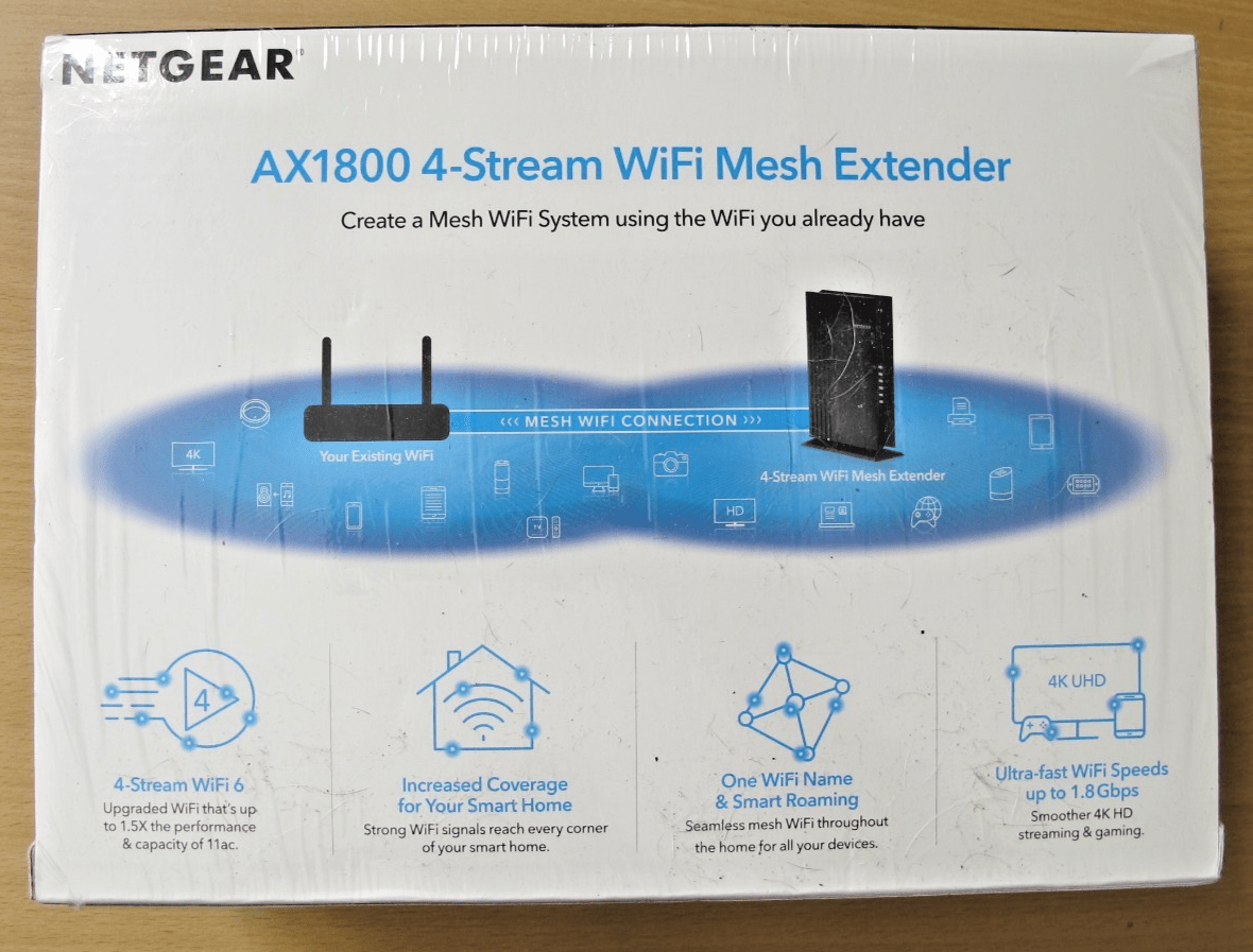 NETGEAR EAX20 - 100NAS Dual Band Wi - Fi 6 MU - MIMO Mesh Range Extender AX1800 - MagsTag