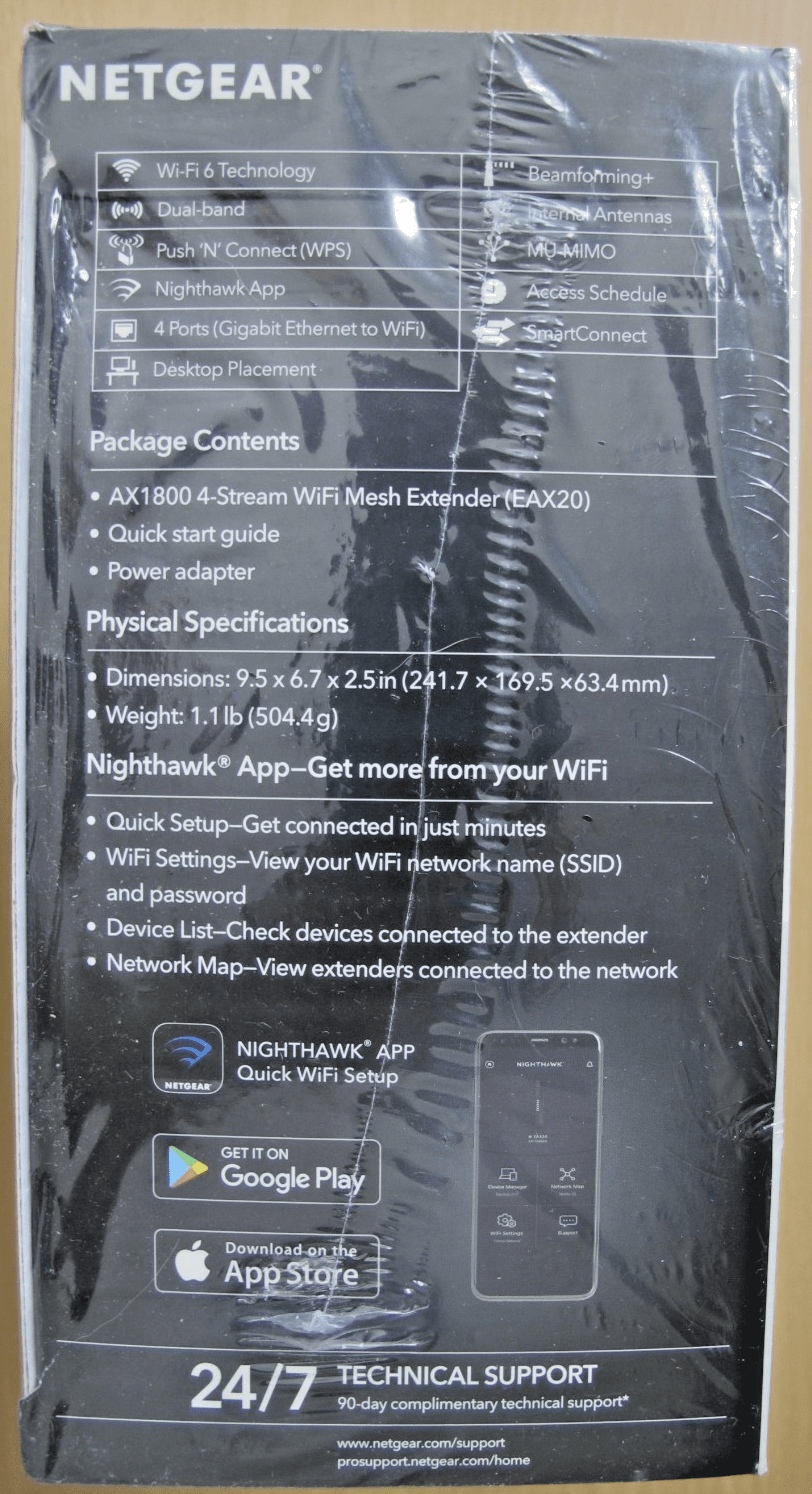 NETGEAR EAX20 - 100NAS Dual Band Wi - Fi 6 MU - MIMO Mesh Range Extender AX1800 - MagsTag