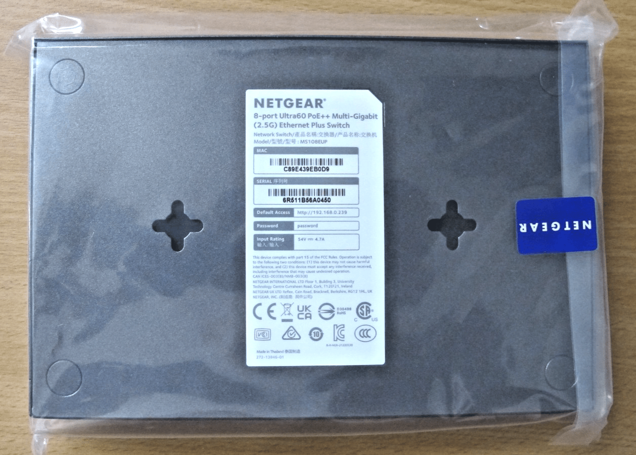 NETGEAR MS108EUP 8 - port Multi - Gig (2.5G) Ultra60 PoE Ethernet Plus Switch - MagsTag