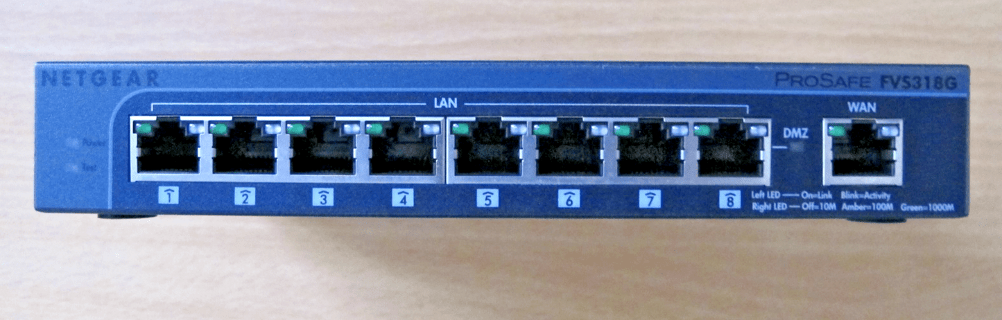 NETGEAR ProSAFE 8 - PORT Gigabit VPN Business - class Firewall Model FVS318G 100NAS - MagsTag