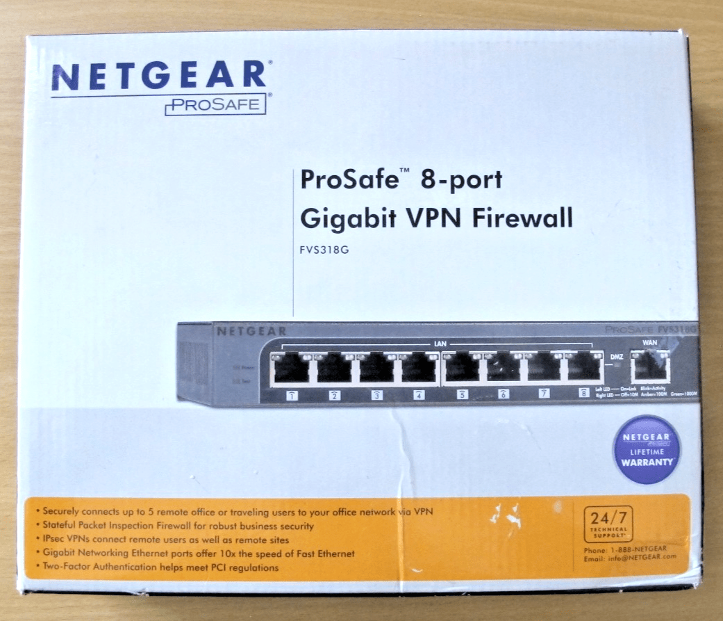 NETGEAR ProSAFE 8 - PORT Gigabit VPN Business - class Firewall Model FVS318G 100NAS - MagsTag