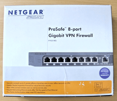 NETGEAR ProSAFE 8 - PORT Gigabit VPN Business - class Firewall Model FVS318G 100NAS - MagsTag