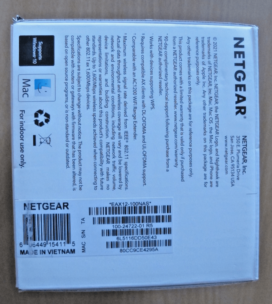 NETGEAR WiFi 6 Mesh Range Extender (EAX12) AX1600 Boost Wireless Signal - MagsTag