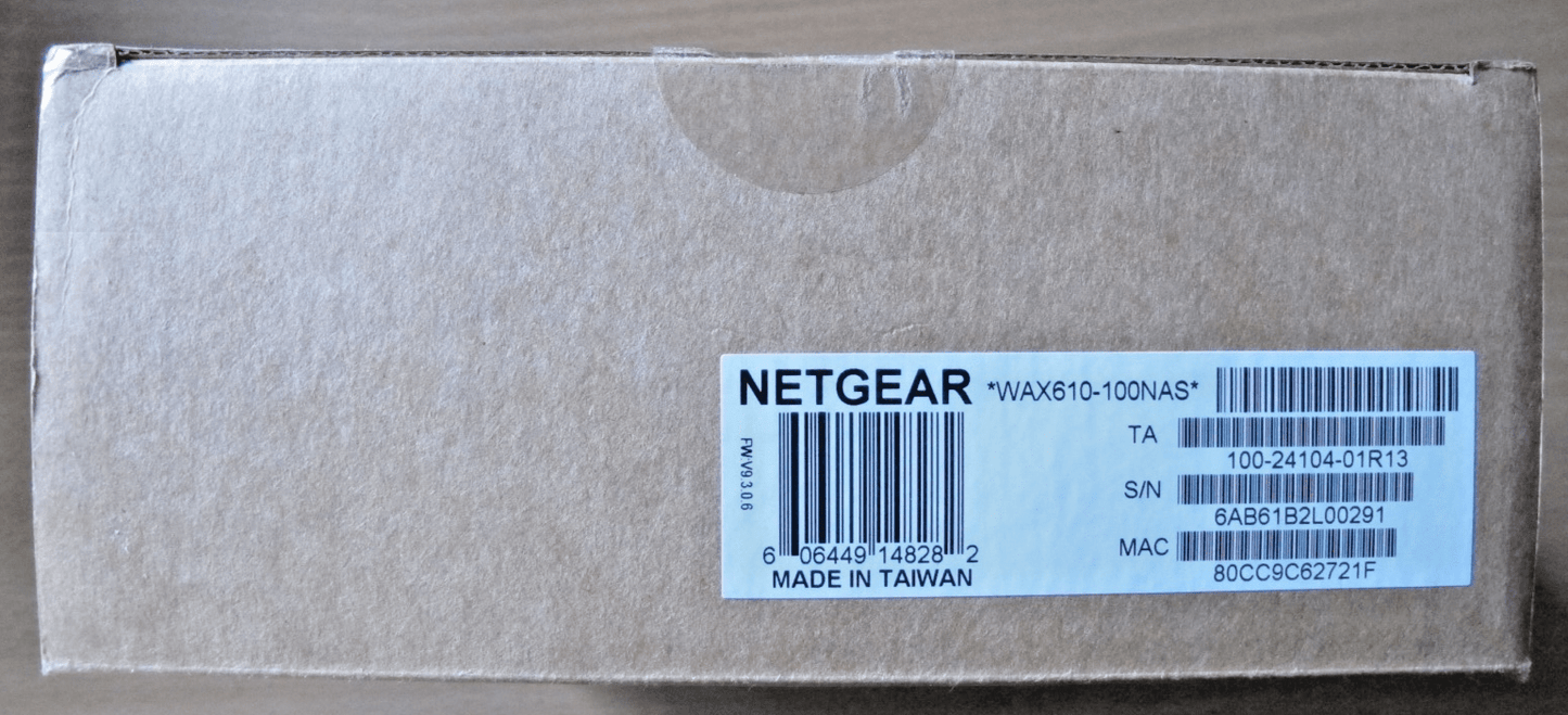 NETGEAR Wireless Access Point WiFi 6 Dual - Band AX1800 WAX610 - MagsTag