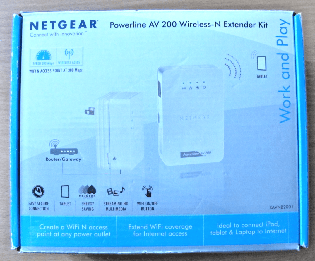 Netgear XAVNB2001 Powerline AV 200 Wireless - N Extender Kit - MagsTag
