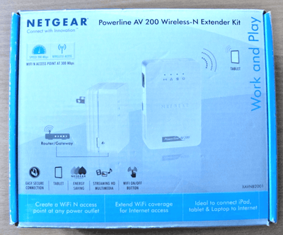 Netgear XAVNB2001 Powerline AV 200 Wireless - N Extender Kit - MagsTag