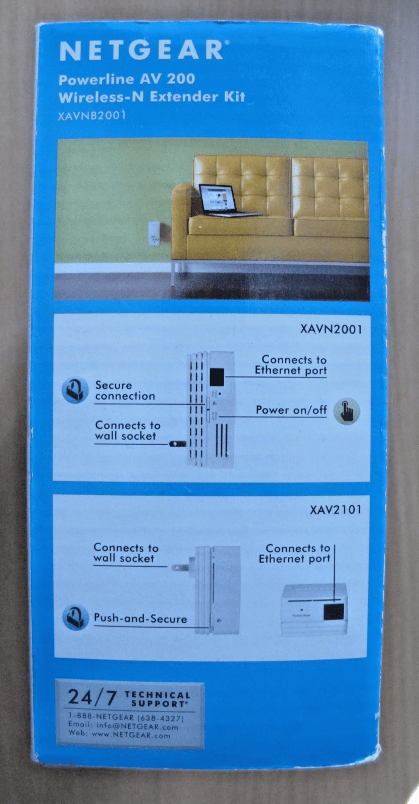 Netgear XAVNB2001 Powerline AV 200 Wireless - N Extender Kit - MagsTag