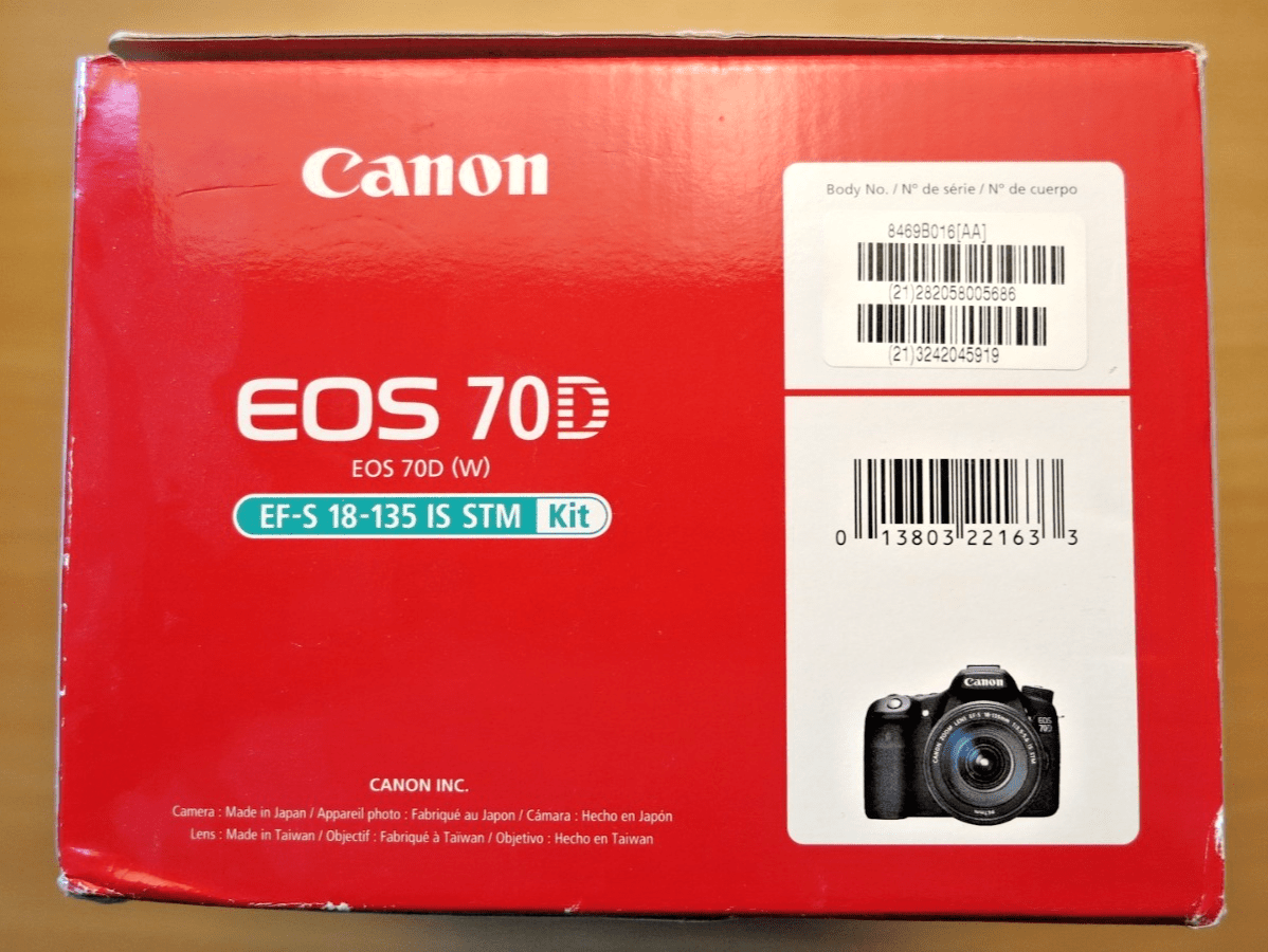 New Canon EOS 70D 20.2 MP Digital SLR Camera 17 - 135mm Lens New Open Box - MagsTag