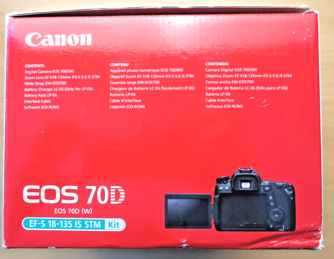 New Canon EOS 70D 20.2 MP Digital SLR Camera 17 - 135mm Lens New Open Box - MagsTag