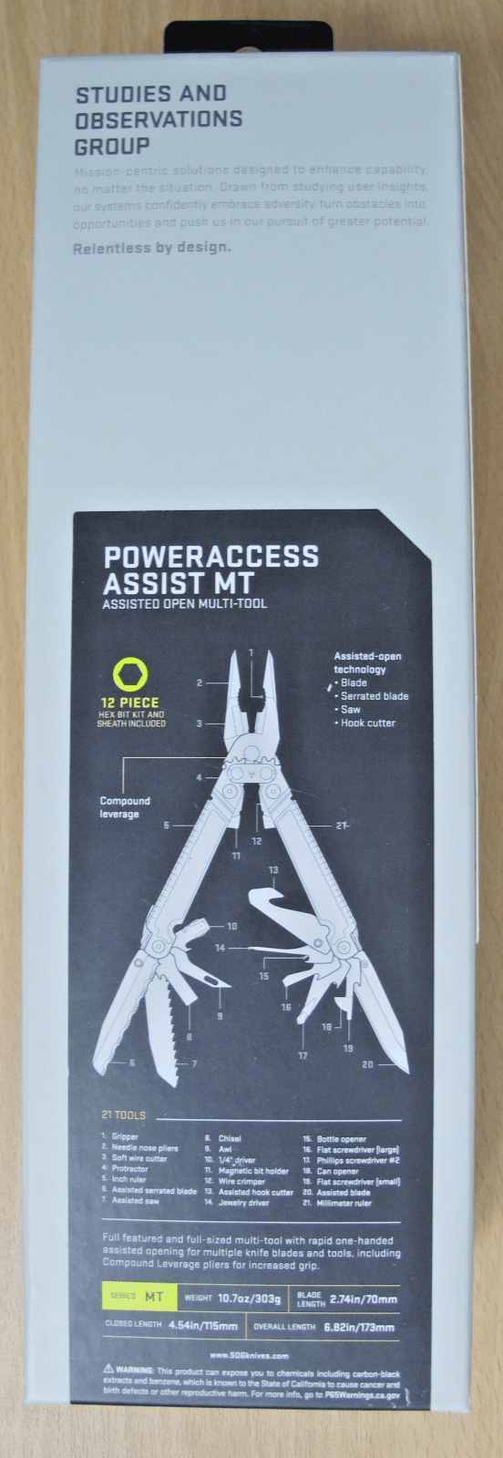 New SOG PowerAccess Assist MT 6.88" Stainless Steel Multi Tool PA3001CP Unused - MagsTag