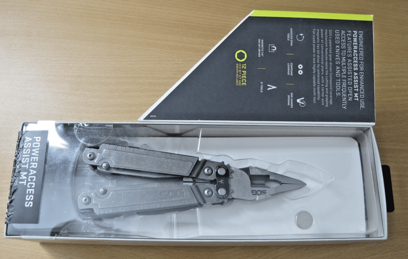 New SOG PowerAccess Assist MT 6.88" Stainless Steel Multi Tool PA3001CP Unused - MagsTag