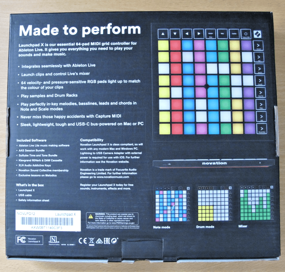 Novation Launchpad X Ableton Live MIDI USB Music Production RGB Pad New Open Box - MagsTag
