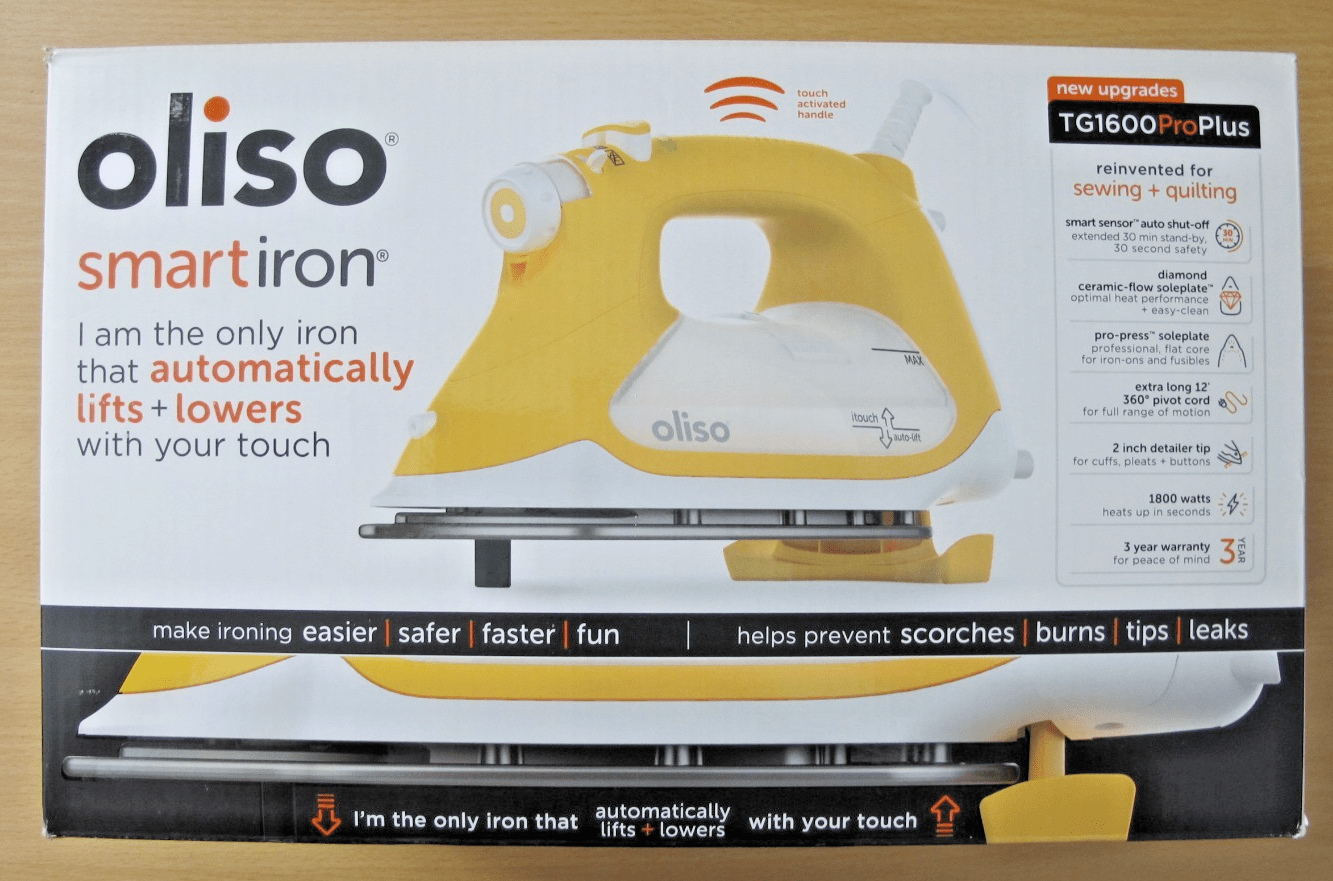 Oliso TG1600 Pro Plus 1800 Watt Auto Lift SmartIron 1800W iTouch Yellow Open - MagsTag