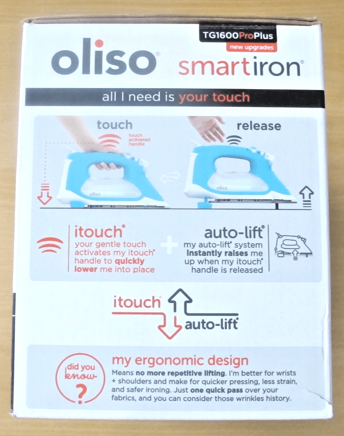 Oliso TG1600 ProPlus Smart Iron with Auto-Lift 1800 Watt Steam Iron Clothes - MagsTag