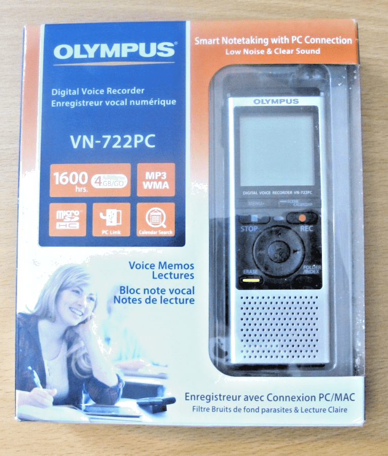 Olympus Digital Voice Recorder VN-722PC 4GB Internal Memory with microSD - MagsTag