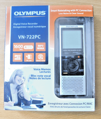 Olympus Digital Voice Recorder VN-722PC 4GB Internal Memory with microSD - MagsTag