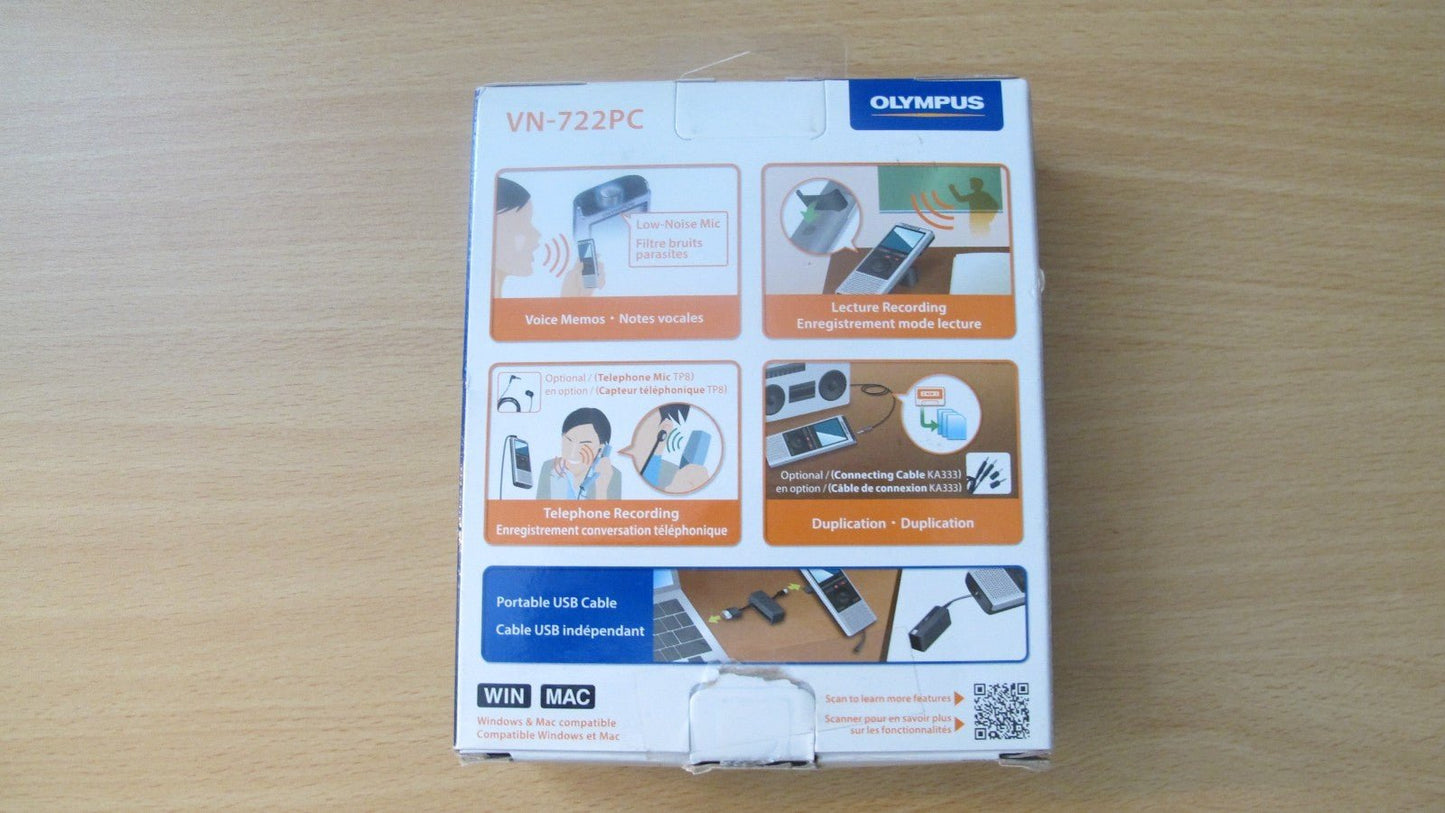 Olympus Digital Voice Recorder VN-722PC 4GB Internal Memory with microSD - MagsTag