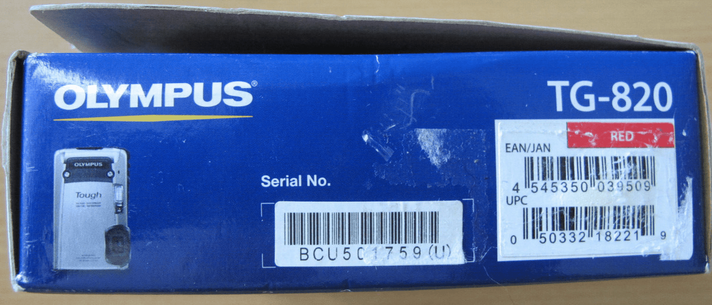Olympus Tough Waterproof TG - 820 Digital Camera RED OPEN BOX - MagsTag