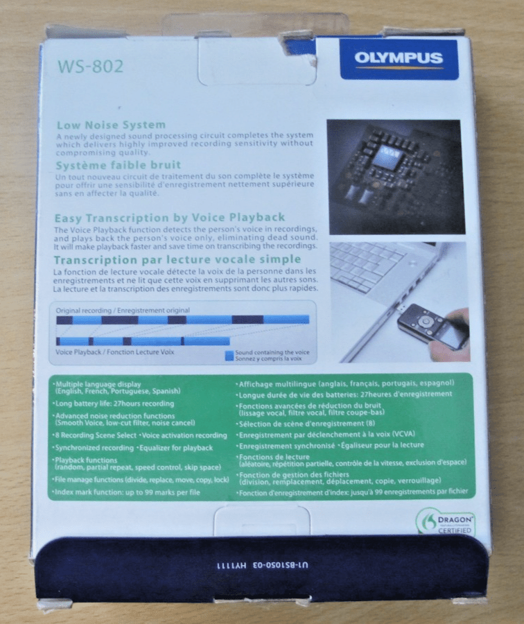 Olympus WS-802 Digital Voice Recorder Integrated USB Connector Gray Mint unused - MagsTag