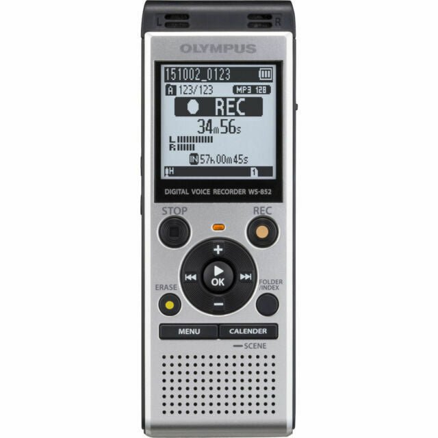 Olympus WS-852 Digital Voice Recorder 4GB MP3 Stereo Handheld Dictaphone - MagsTag