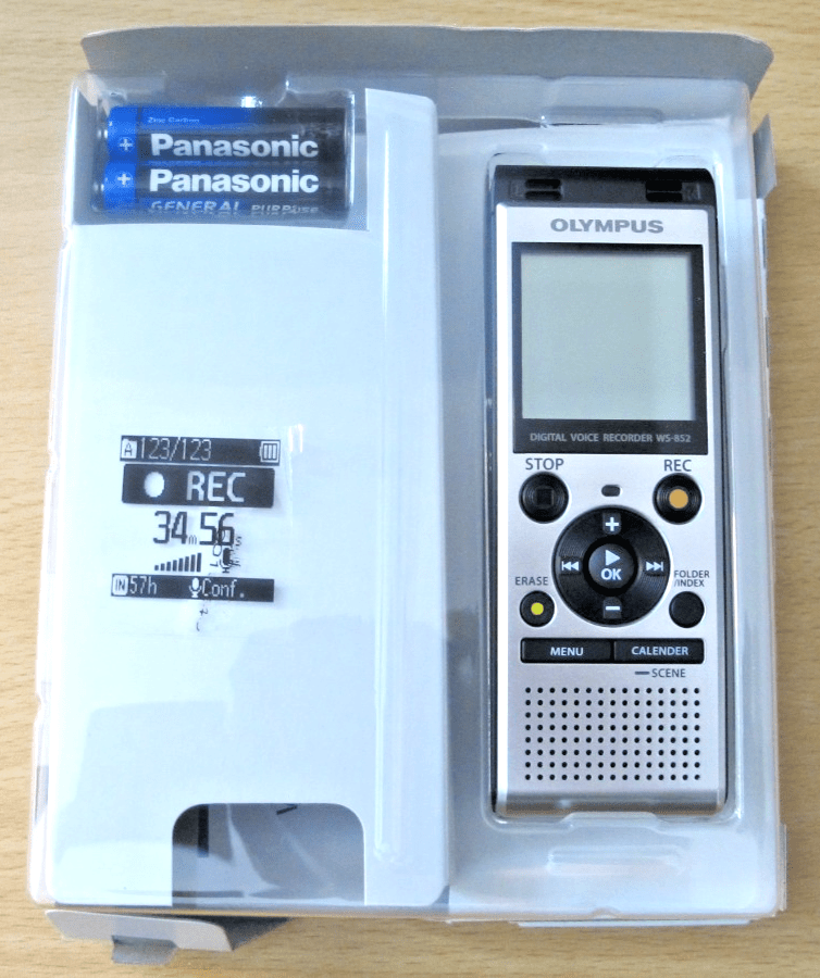Olympus WS-852 Digital Voice Recorder 4GB MP3 Stereo Handheld Dictaphone - MagsTag