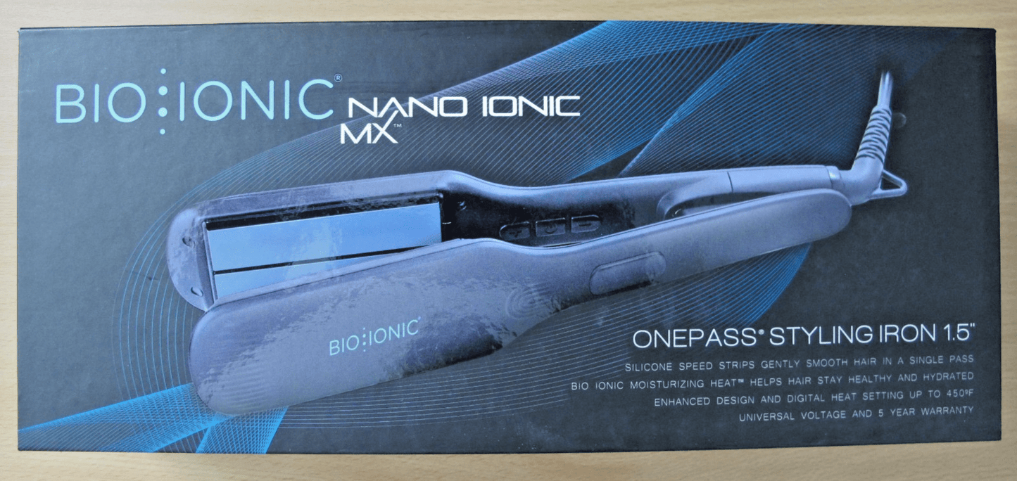 Onepass Nanoionic MX Styling Iron - Black Z - FGTST - OP - 1.5LM by Bio Ionic - 1.5Inch - MagsTag