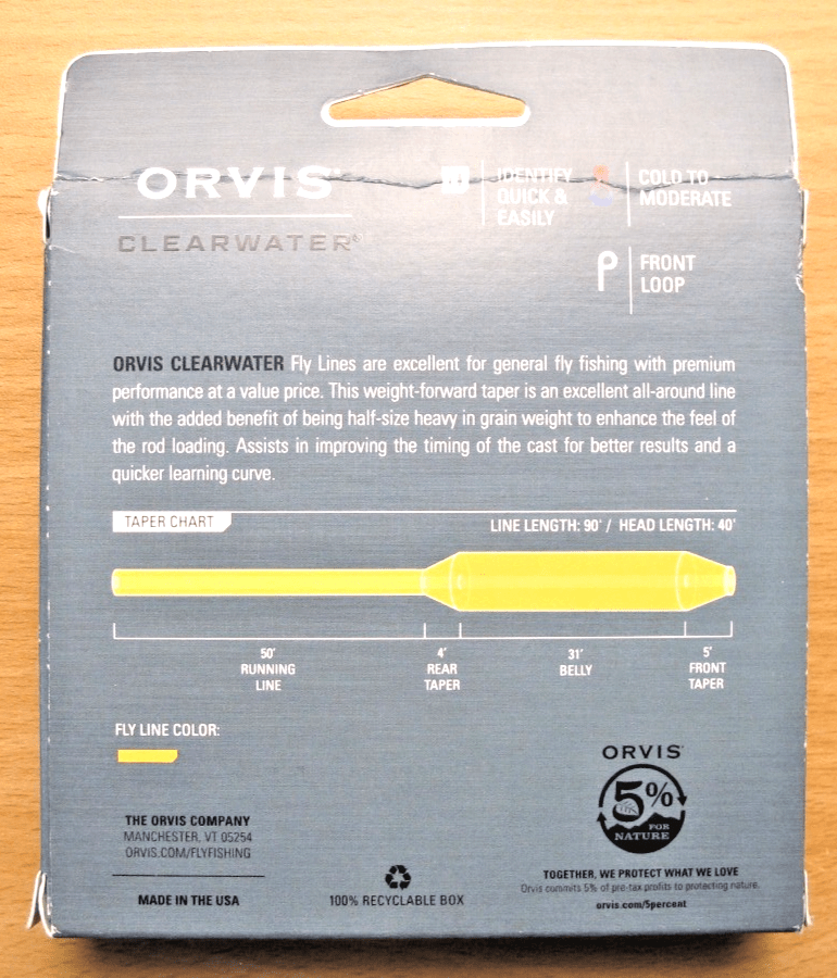 Orvis Clearwater WF9F Trout Fly Line Floating Freshwater Smooth WF - 9 - F Coldwater - MagsTag