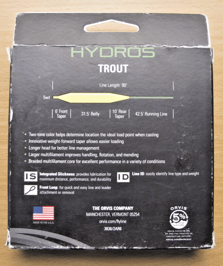 Orvis Hydros WF - 8 - F Fly Line Trout Yellow Olive - MagsTag