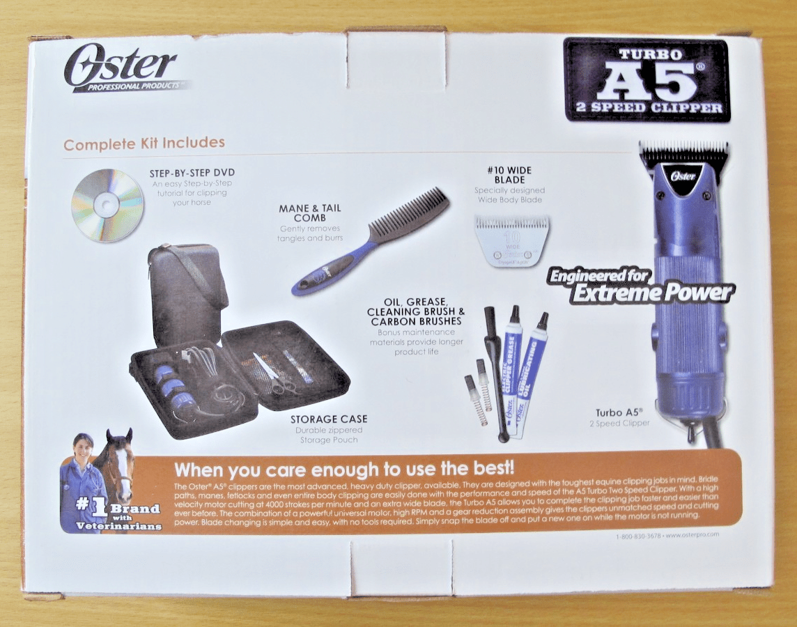 Oster Dog Horse 2 speed Clippers Turbo A5 10 Wide Blade Case Included Open Box - MagsTag