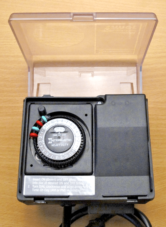 P1101 Plug - in Timer, Black - 2 ON/2 Off Settings, 30 - Minute Intervals, Outdoors - MagsTag