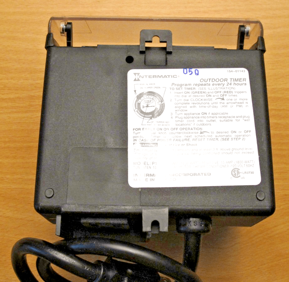 P1101 Plug - in Timer, Black - 2 ON/2 Off Settings, 30 - Minute Intervals, Outdoors - MagsTag