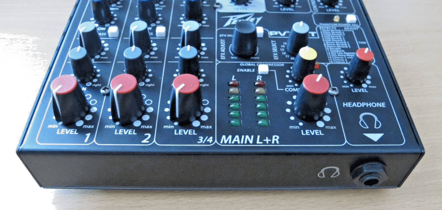 Peavey PV6 BT Pro Audio DJ Bluetooth 6 Channel Slim Mixer - MagsTag