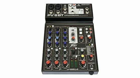 Peavey PV6 BT Pro Audio DJ Bluetooth 6 Channel Slim Mixer - MagsTag