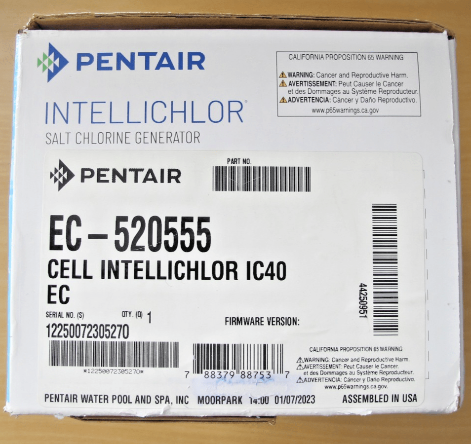 Pentair IntelliChlor IC40 Salt Chlorine Generator Cell (520555) - MagsTag