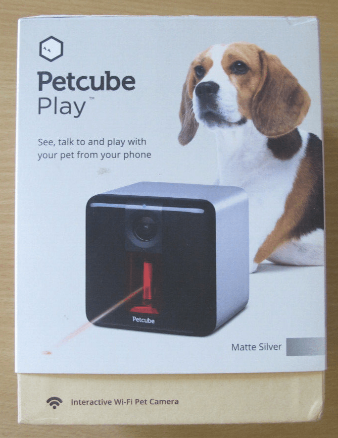 Petcube Play Indoor 1080p Wi - Fi Pet Camera with Built - In Laser Toy Matte Silver - MagsTag