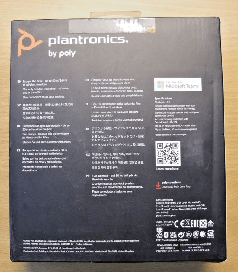 Plantronics 4310 UC USB Wireless Bluetooth Single Ear Headset PC Mac Mobile Mint - MagsTag