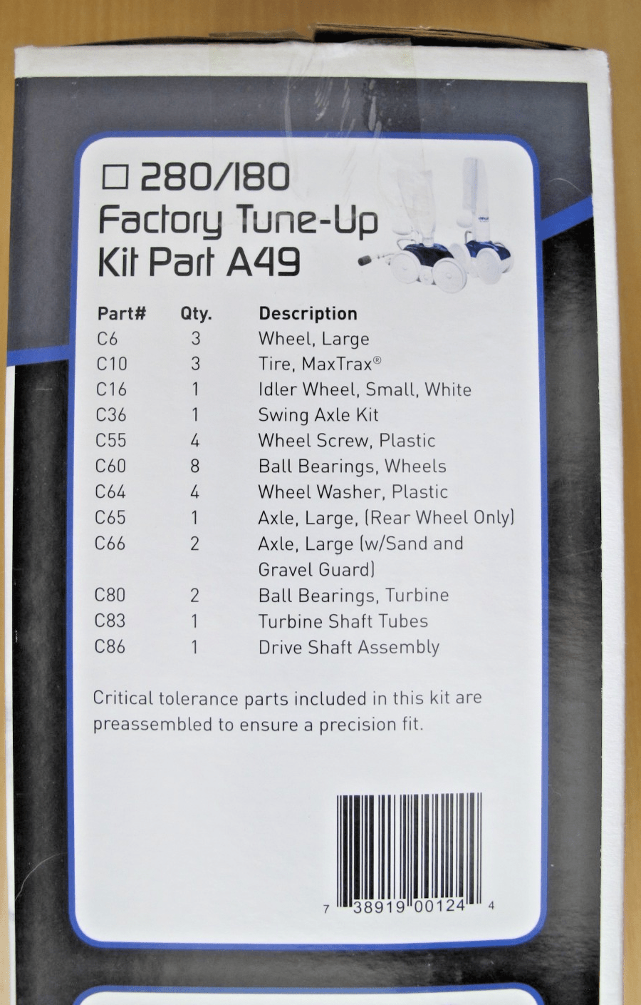 Polaris A49 Factory Tune - Up Kit for 280/180 Pool Pressure Cleaners - MagsTag