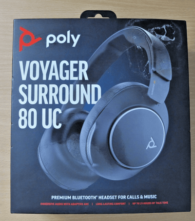 Poly Voyager Surround 80 UC USB - C Headset +USBC/A Adapter 8G7T9AA Open Box - MagsTag