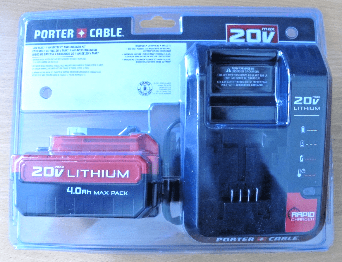 Porter Cable PCC685LCK 20V MAX 4 Ah Lithium - Ion Battery Rapid Charger - MagsTag
